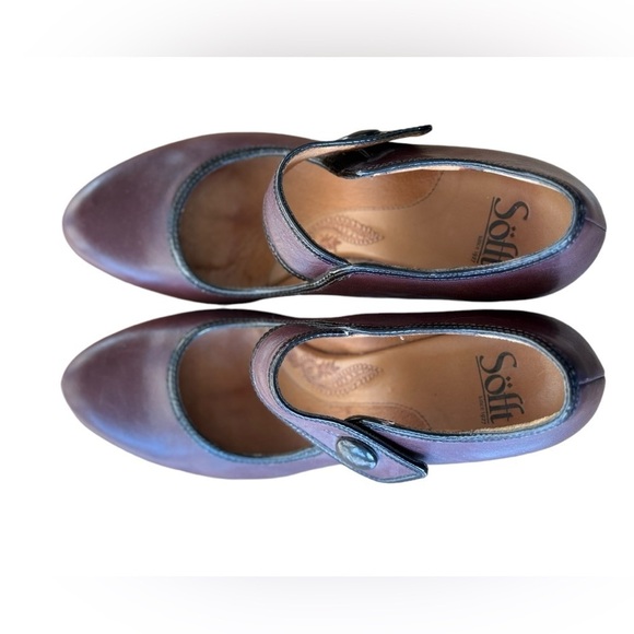 Sofft Women's Carma Mary Jane Pump Sz 8 Chocolate Brown Leather Block Heel Comfy - Picture 2 of 9